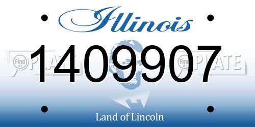 1409907 Illinois License Plate