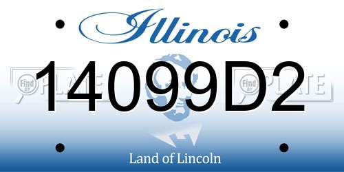 14099D2 Illinois License Plate