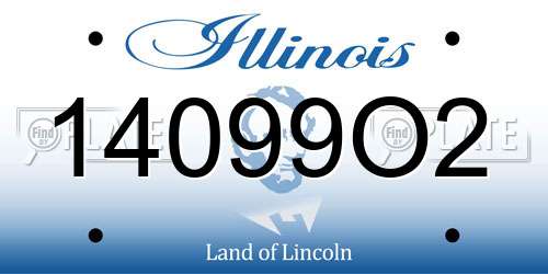 14099O2 Illinois License Plate