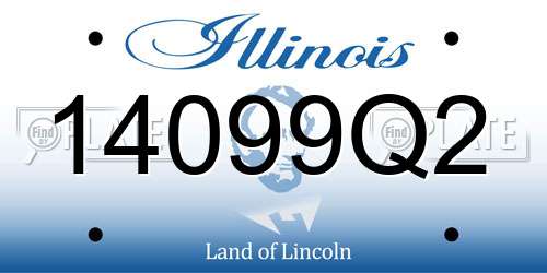 14099Q2 Illinois License Plate