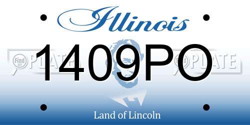 1409PO Illinois License Plate