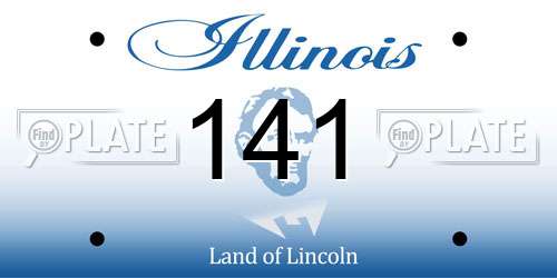 141 Illinois License Plate