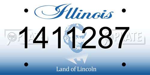 1411287 Illinois License Plate