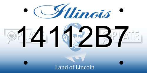 14112B7 Illinois License Plate