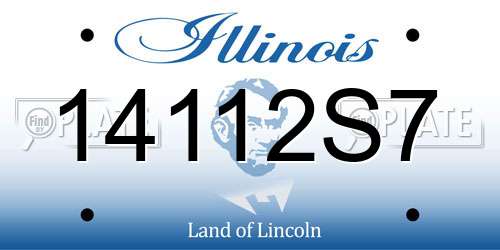14112S7 Illinois License Plate