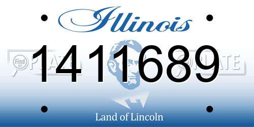 1411689 Illinois License Plate