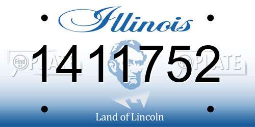 1411752 Illinois License Plate