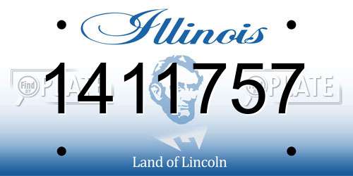 1411757 Illinois License Plate