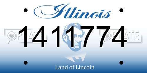 1411774 Illinois License Plate