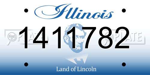 1411782 Illinois License Plate
