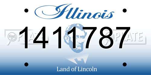 1411787 Illinois License Plate