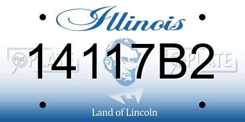 14117B2 Illinois License Plate