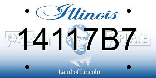 14117B7 Illinois License Plate
