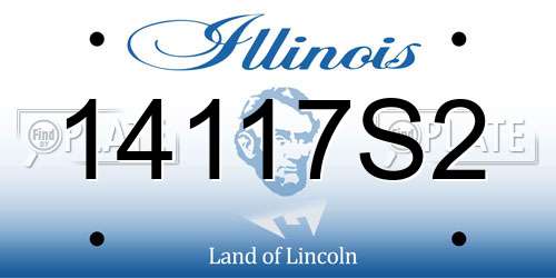 14117S2 Illinois License Plate