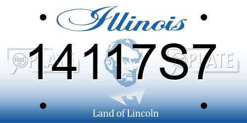 14117S7 Illinois License Plate