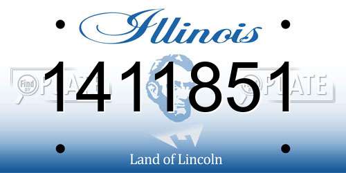 1411851 Illinois License Plate