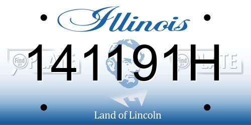 141191H Illinois License Plate