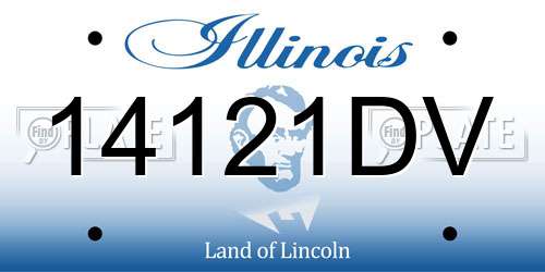 14121DV Illinois License Plate