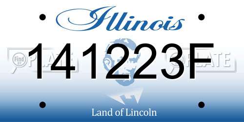 141223F Illinois License Plate
