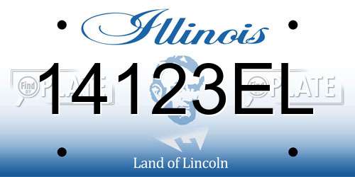 14123EL Illinois License Plate