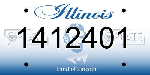1412401 Illinois License Plate