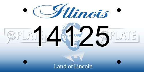 14125 Illinois License Plate