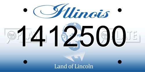 1412500 Illinois License Plate