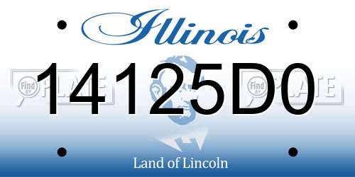 14125D0 Illinois License Plate