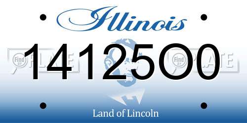 14125O0 Illinois License Plate