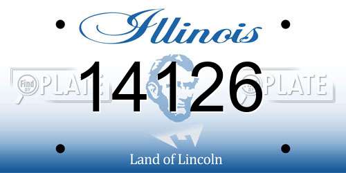 14126 Illinois License Plate