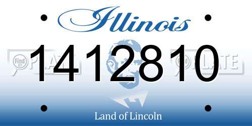 1412810 Illinois License Plate
