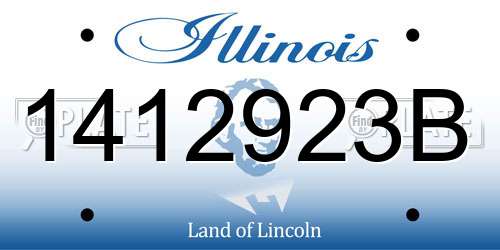 1412923B Illinois License Plate