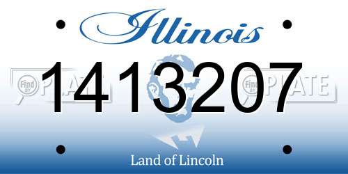 1413207 Illinois License Plate