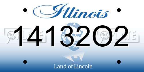 14132O2 Illinois License Plate