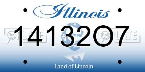 14132O7 Illinois License Plate