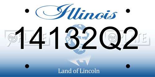 14132Q2 Illinois License Plate