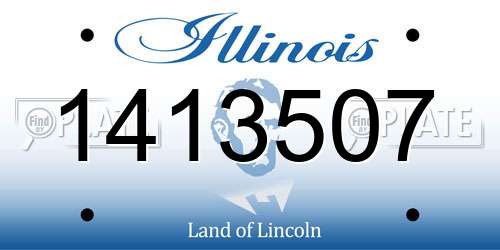 1413507 Illinois License Plate