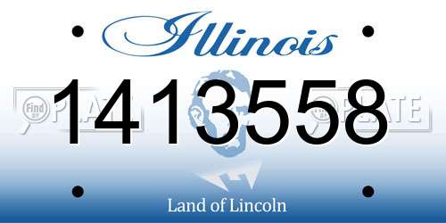 1413558 Illinois License Plate