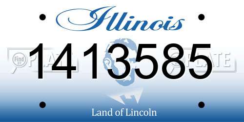 1413585 Illinois License Plate