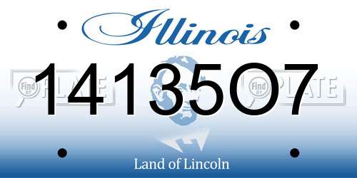 14135O7 Illinois License Plate