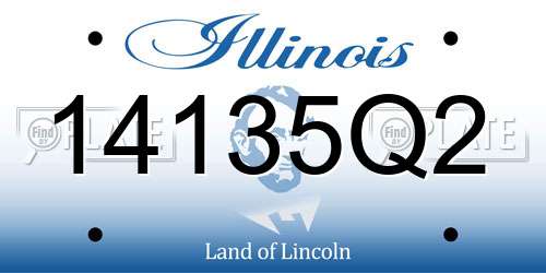 14135Q2 Illinois License Plate