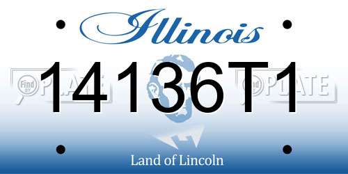 14136T1 Illinois License Plate