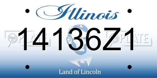 14136Z1 Illinois License Plate