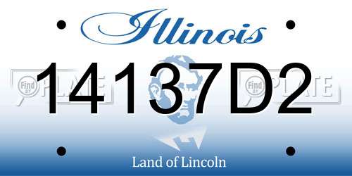 14137D2 Illinois License Plate