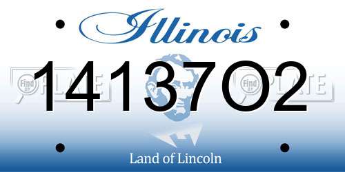 14137O2 Illinois License Plate