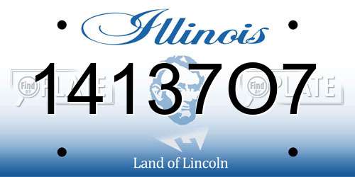 14137O7 Illinois License Plate