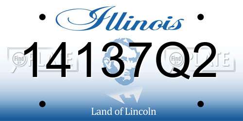 14137Q2 Illinois License Plate