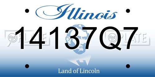 14137Q7 Illinois License Plate