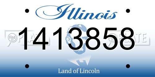 1413858 Illinois License Plate