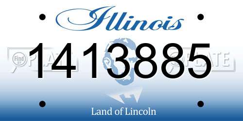 1413885 Illinois License Plate